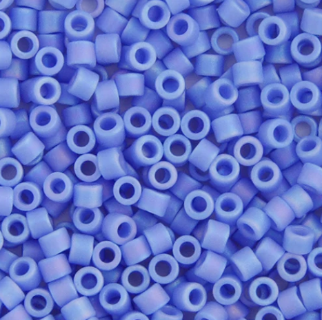 Delica 11/0 RD #0881 Light Blue Opaque AB Matte 5.2g Vial