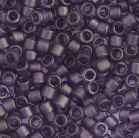 Delica 11/0 RD #0386 Violet Transparent Matte Glazed 5.2g Vial