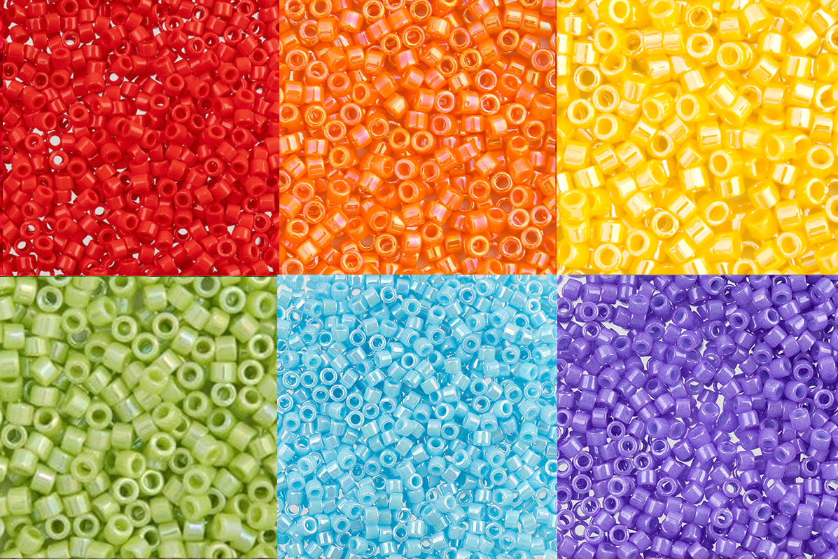 11/0 Delica Seed Bead, Rainbow Color Set