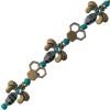 5'' Bead Strand Honeycomb and Bees Blue and Black Patina Antique Bronze Details