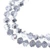 Crystal Lane DIY Rondelle 2 Strand 7in, 8x10mm, Transparent Half Silver Iris