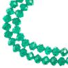 Crystal Lane DIY Rondelle 2 Strand 7in, 8x10mm, Transparent Dark Green AB