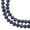 Crystal Lane DIY Rondelle 2 Strand 7in, 8x10mm, Opaque Black