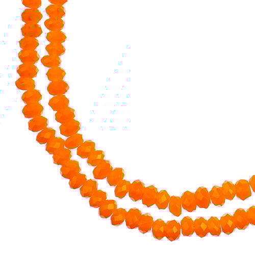 Crystal Lane Rondelle 2 Strand 7in (apx246pcs) 1.5x2.5mm Opaque Orange