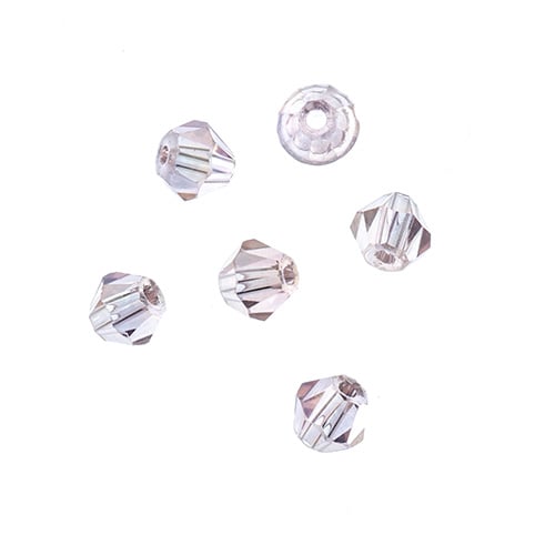 Crystal Lane Bicone 2 Strand 7in (apx96pcs) 4mm Transparent Pink AB