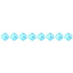 Preciosa Czech Crystal Bead Rondell 4mm 40pcs, Aquamarine AB Matt