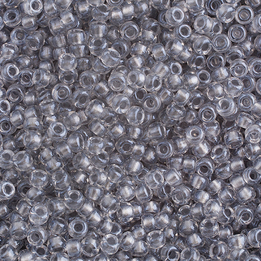 11/0 Miyuki Seed Beads Sparkling Pewter Lined Crystal