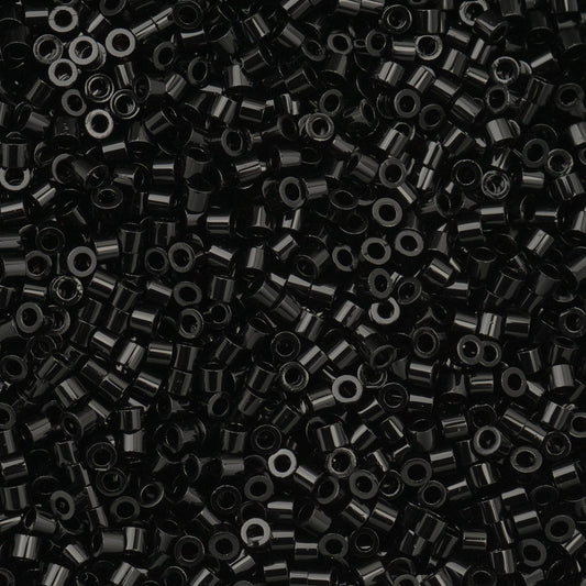 11/0 Cylin Bead, 25g Bag, Opaque Black