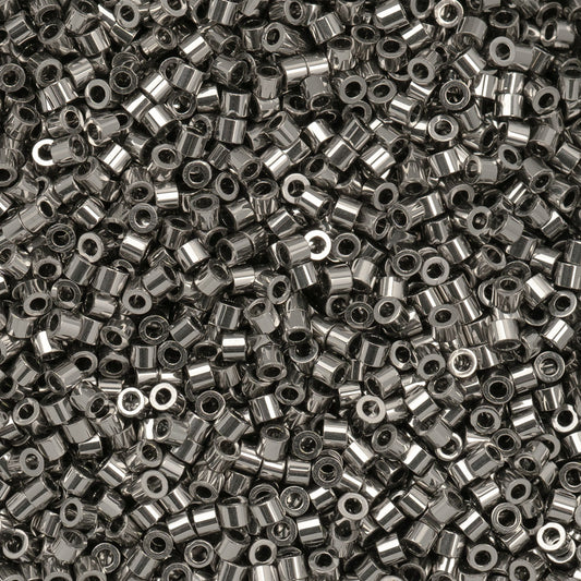 11/0 Cylin Bead, 25g Bag, Steel