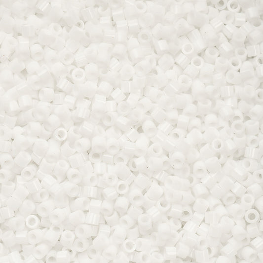 11/0 Cylin Bead, 25g Bag, Chalk White