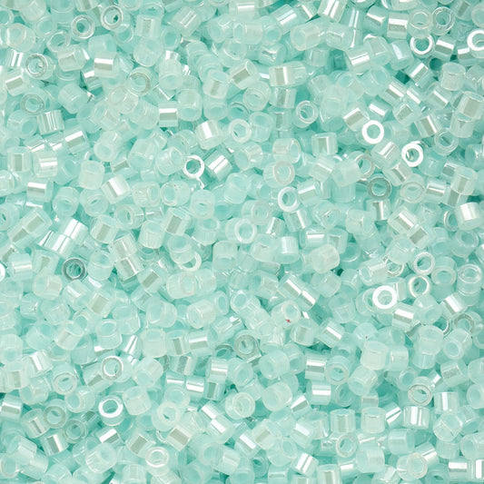 11/0 Cylin Bead, 25g Bag, Light Crystal Aqua Ceylon