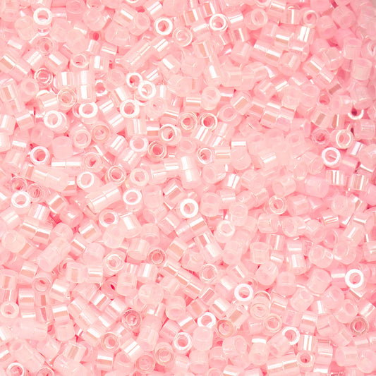 11/0 Cylin Bead, 25g Bag, Light Crystal Pink Ceylon