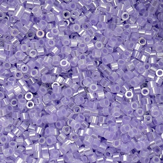 11/0 Cylin Bead, 25g Bag, Crystal Purple Lined Ceylon