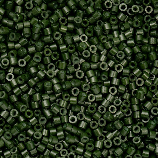 11/0 Cylin Bead, 25g Bag, Opaque Forest Green