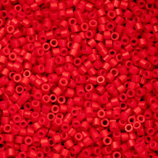 11/0 Cylin Bead, 25g Bag, Fire Cracker Red