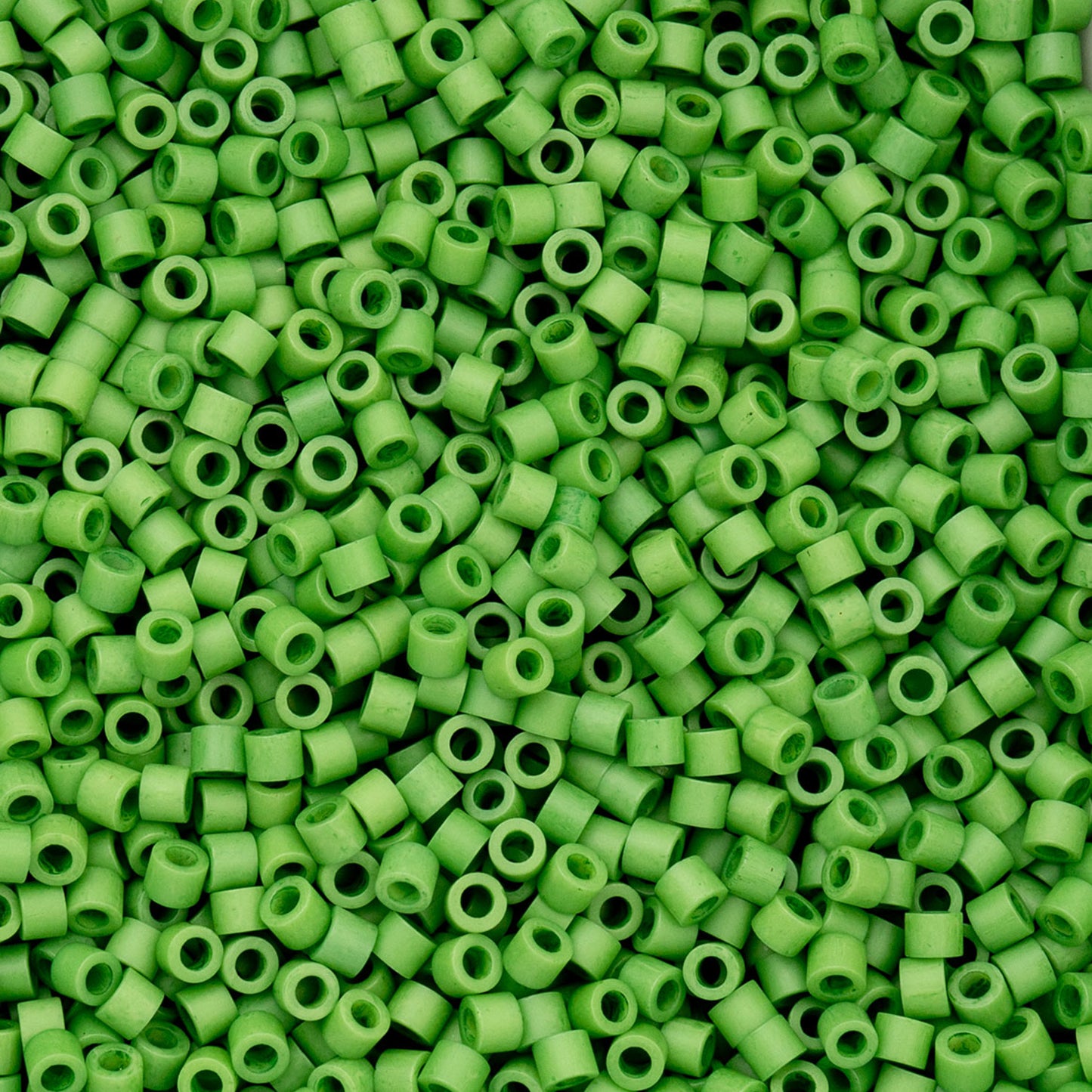 11/0 Cylin Bead, 25g Bag, Opaque Spring Green