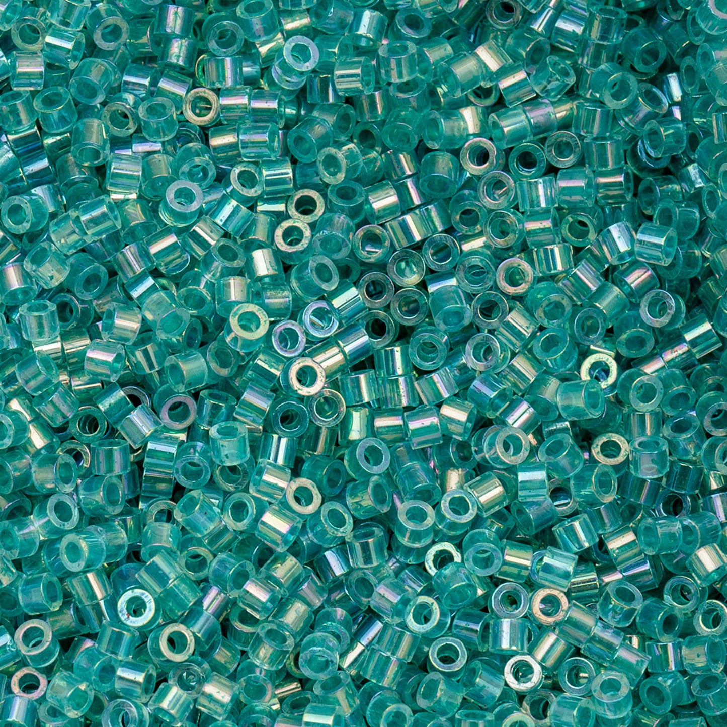 11/0 Cylin Bead, 25g Bag, Transparent Teal Caribbean AB