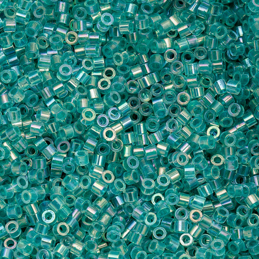 11/0 Cylin Bead, 25g Bag, Transparent Teal Caribbean AB