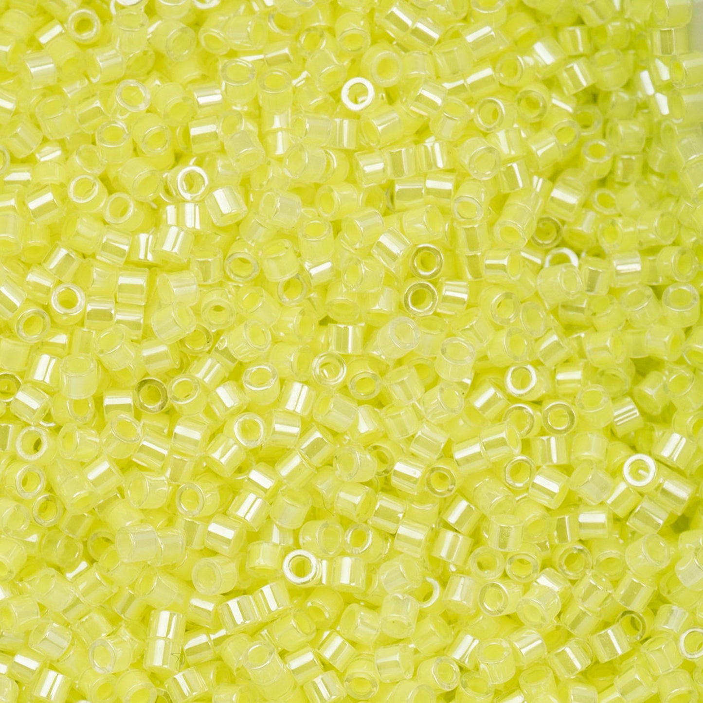 11/0 Cylin Bead, 25g Bag, Limeade Yellow Neon Color