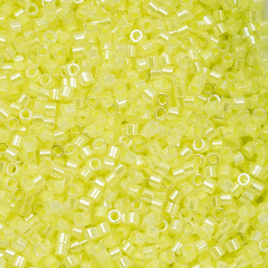 11/0 Cylin Bead, 25g Bag, Limeade Yellow Neon Color