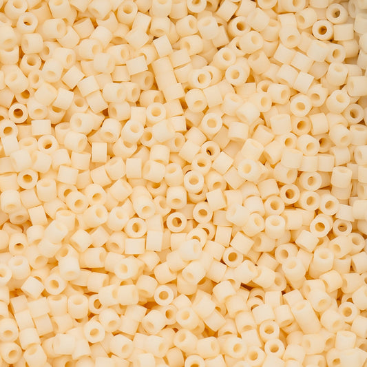 11/0 Cylin Bead, 25g Bag, Matte Macaron - Blush Ivory