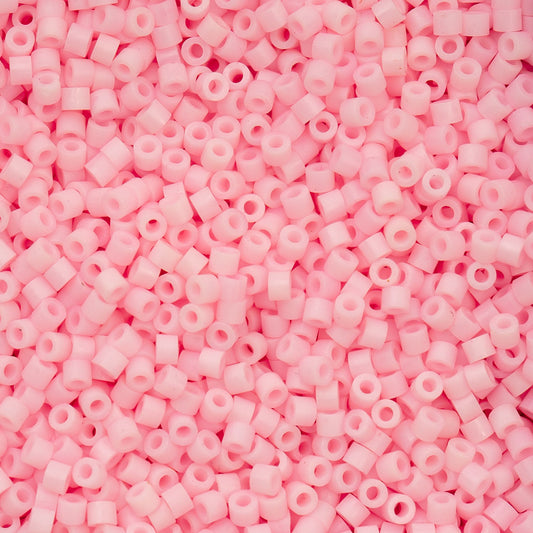 11/0 Cylin Bead, 25g Bag, Matte Macaron, Pink Blush