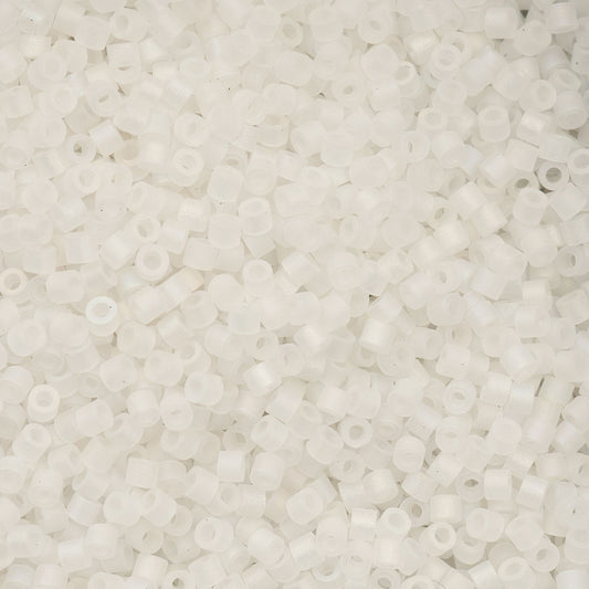 Cylin Bead 11/0 25g Bag, Matte Macaron AB - White