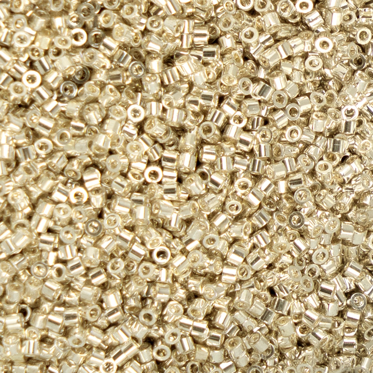 11/0 Cylin Bead, 25g Bag, Electro Silver