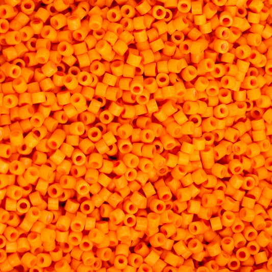 11/0 Cylin Bead, 25g Bag, Opaque Mandarin Silk Matte