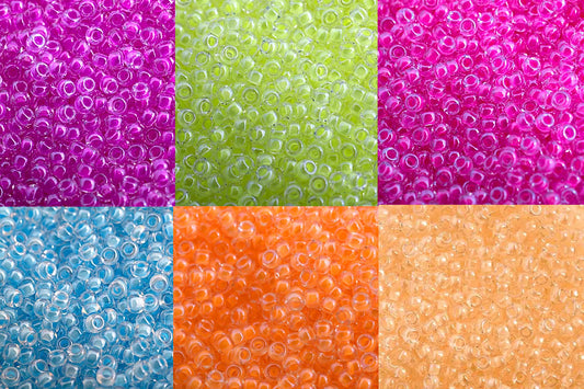 11/0 Seed Bead, Neon Luminous Color Set