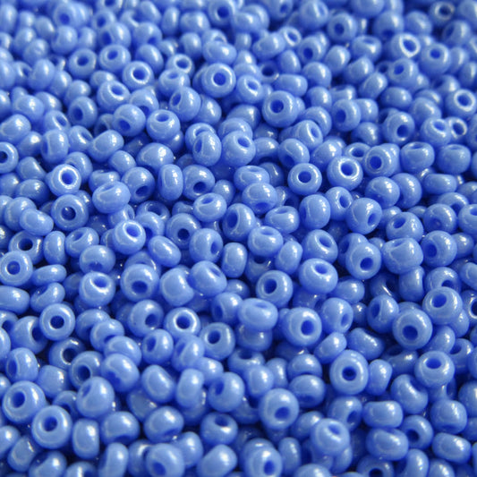 10/0 Preciosa Seed Bead Opaque Periwinkle Blue Luster