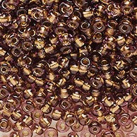 Perles de rocaille Preciosa 10/0, doublées de bronze, améthyste claire transparente, sachet de 24 g