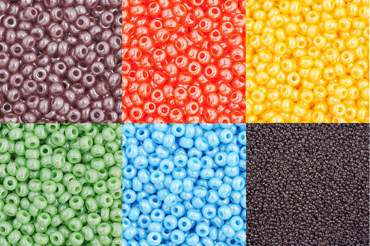 11/0 Seed Bead, Rainbow Luster Color Set