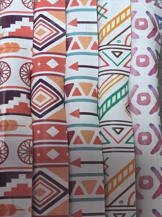 Red Tribal Pattern Backing Set