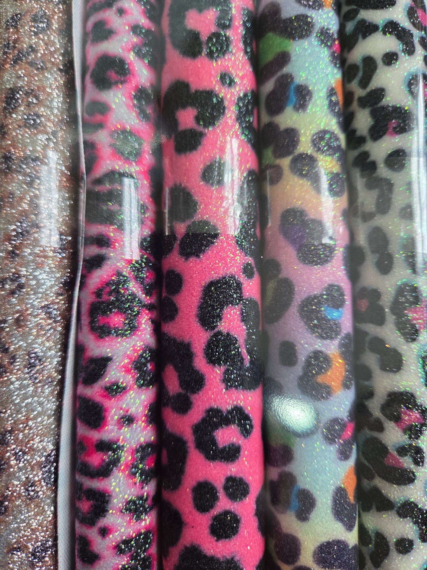 Leopard Glitter Backing Set