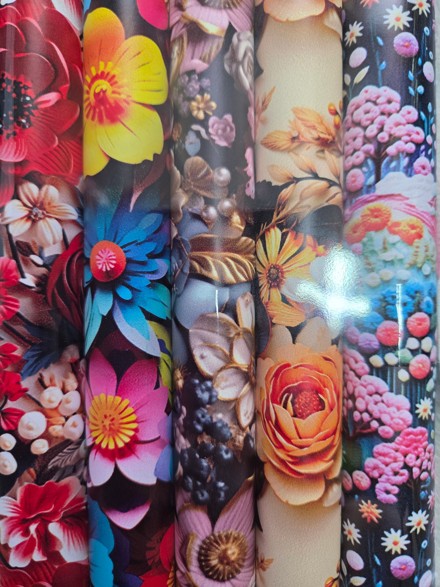 Funky Flowers Backing Set