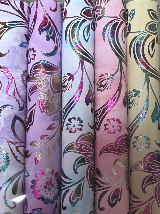 Irradescent Floral Backing Set