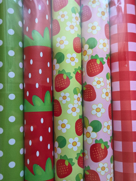 Strawberry Pattern Backing Set
