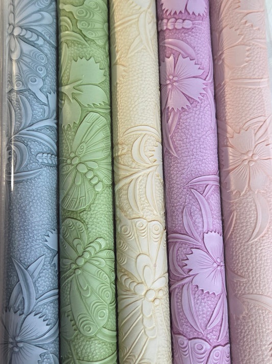 Pastel Embossed Dragonflies Backing Set