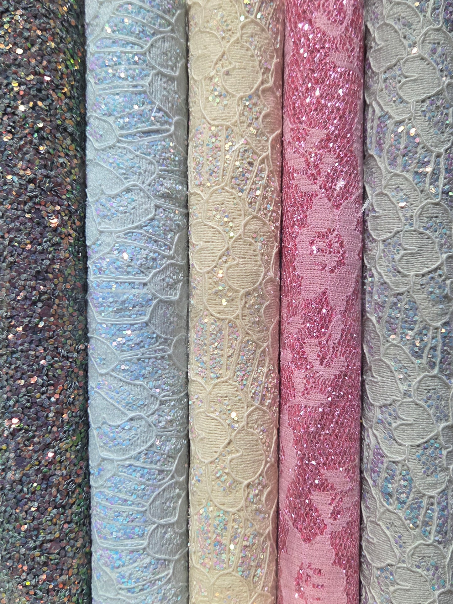 Sparkly Lace Backing Set