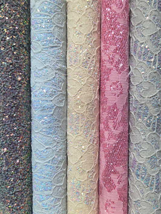 Sparkly Lace Backing Set