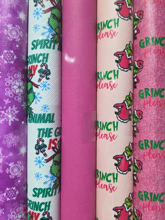 Grinch Pink Backing Set