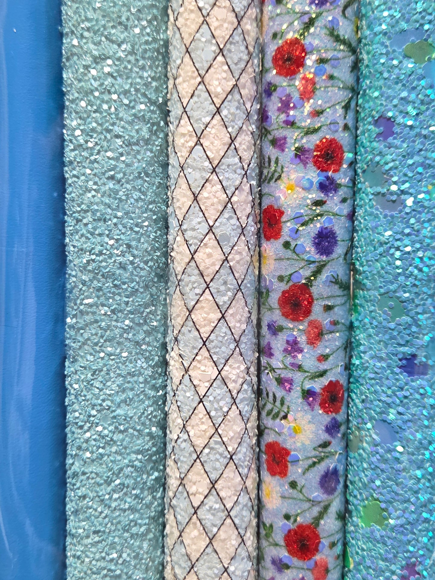 Blue Glitter Backing Set
