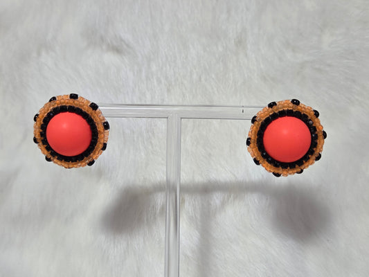 Orange and Black Studs